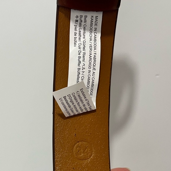 J. Crew Mens Leather round-buckle dress belt in Burnished Sienna size 34 - Picture 5 of 12